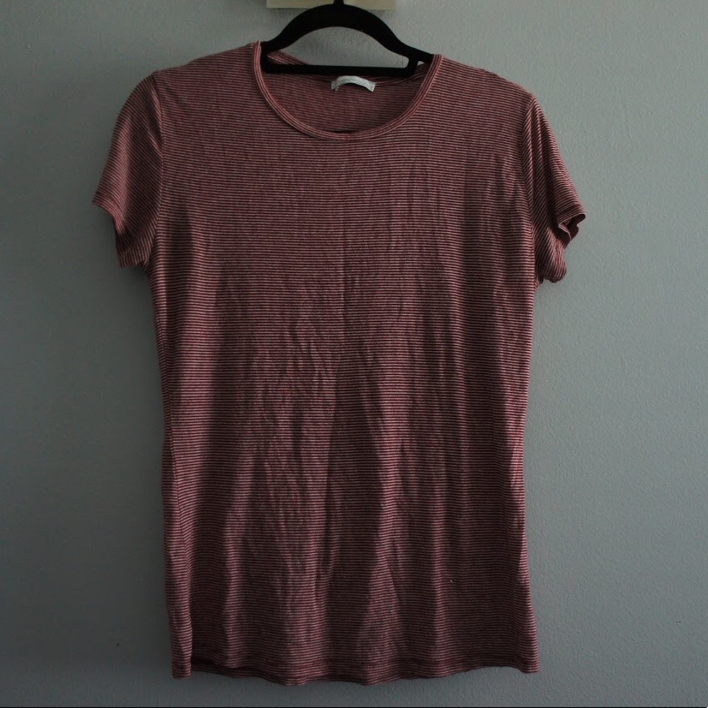 ZARA Burgundy Striped Shirt